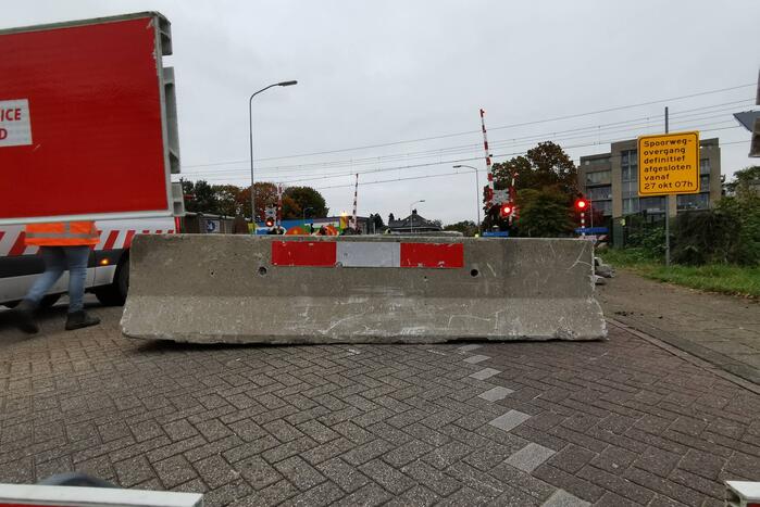 Spoorweg overgang definitief afgesloten