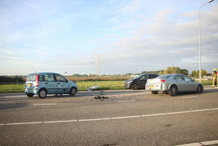 Ravage na botsing tussen meerdere voertuigen