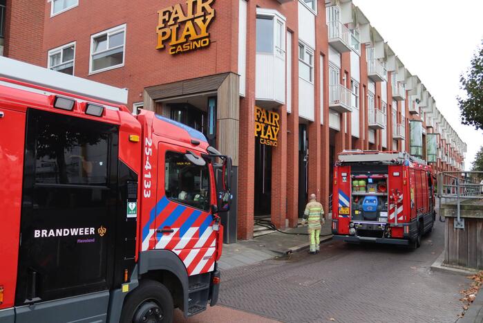 Brand tussen plafondplaten Fair Play Casino
