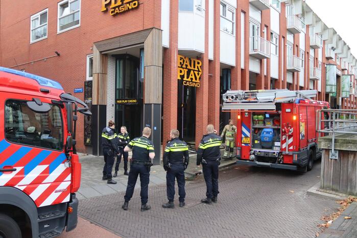 Brand tussen plafondplaten Fair Play Casino