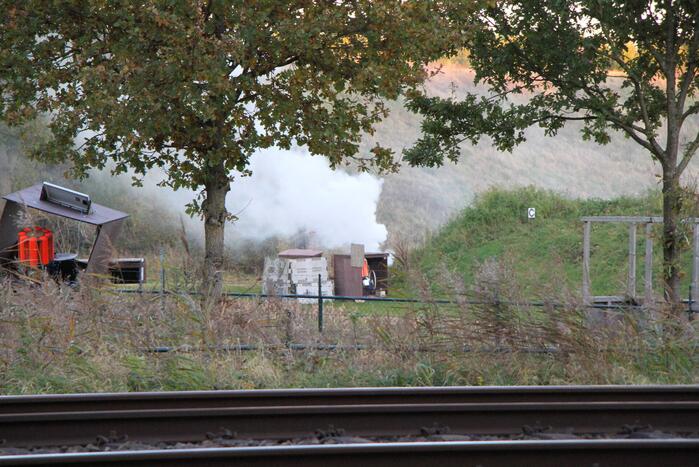 Veel rookontwikkeling door brand op schietbaan De Wildenberg