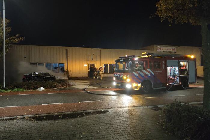 Auto verwoest door brand