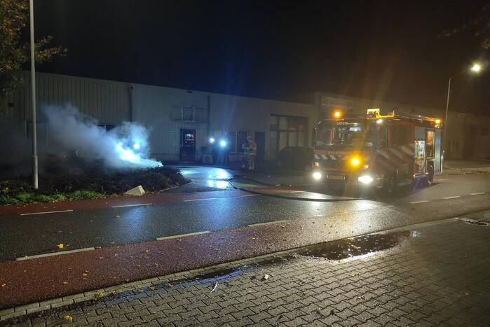 Auto verwoest door brand
