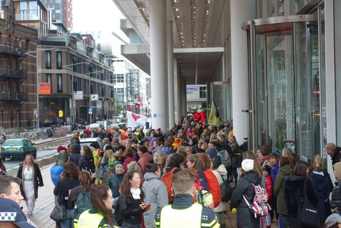 Politie aanwezig bij demonstratie