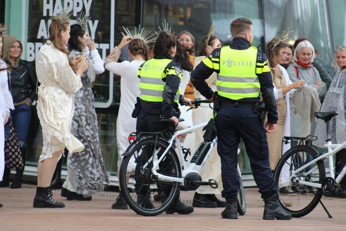 Politie aanwezig bij demonstratie