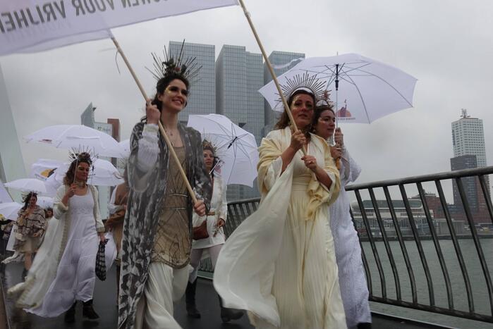 Politie aanwezig bij demonstratie