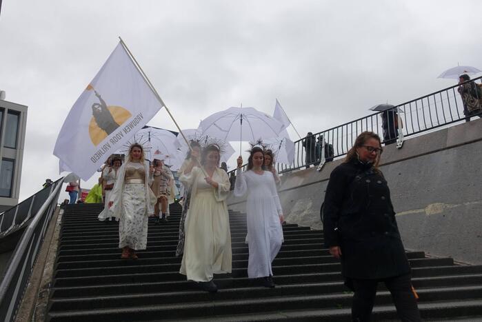 Politie aanwezig bij demonstratie