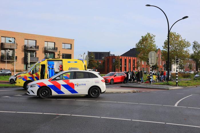 Kop-staart botsing voor stoplicht