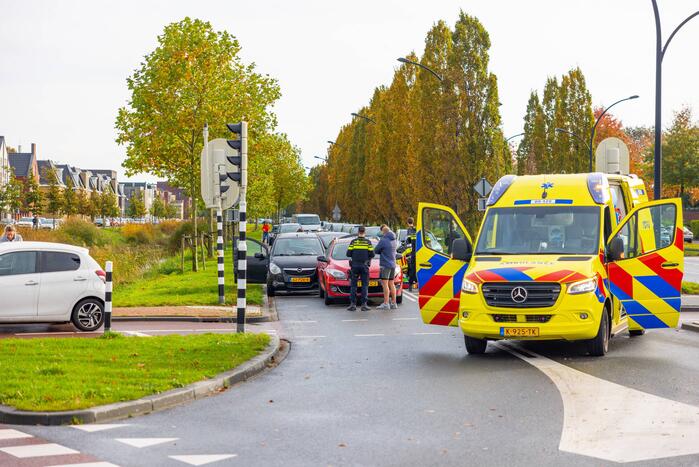 Kop-staart botsing voor stoplicht