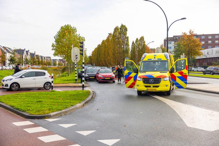 Kop-staart botsing voor stoplicht