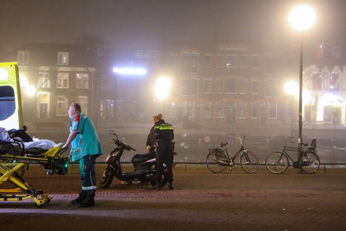 Brommerrijder gewond bij botsing met fietser