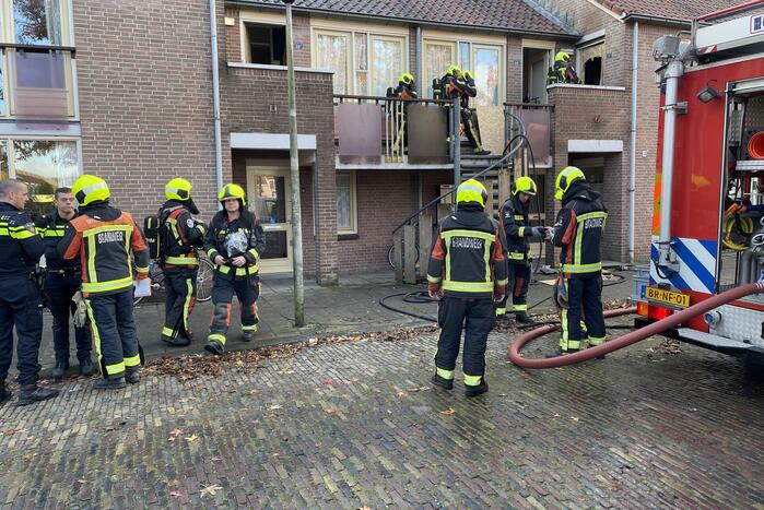 Deur open gezaagd bij brand