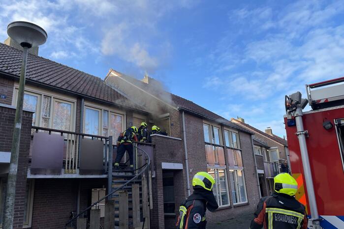 Deur open gezaagd bij brand