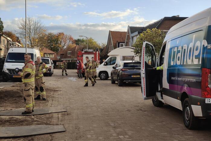 Gasleiding geraakt bij werkzaamheden