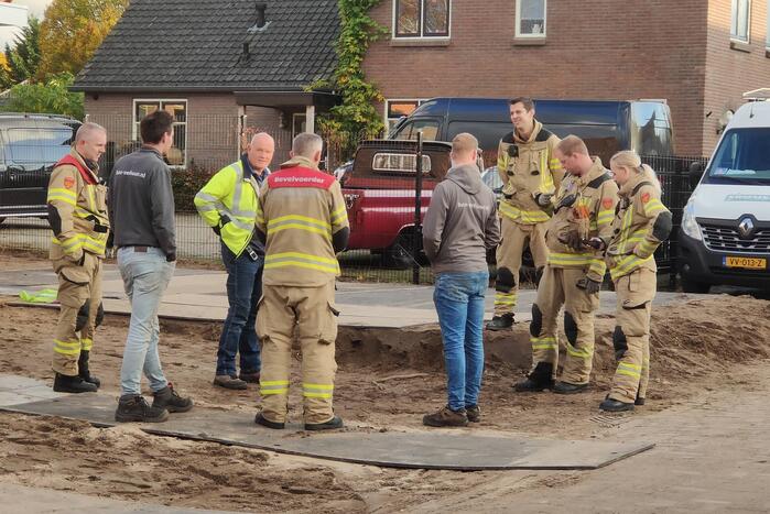Gasleiding geraakt bij werkzaamheden