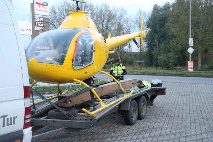 Bestuurder moet aanhanger met helikopter achterlaten