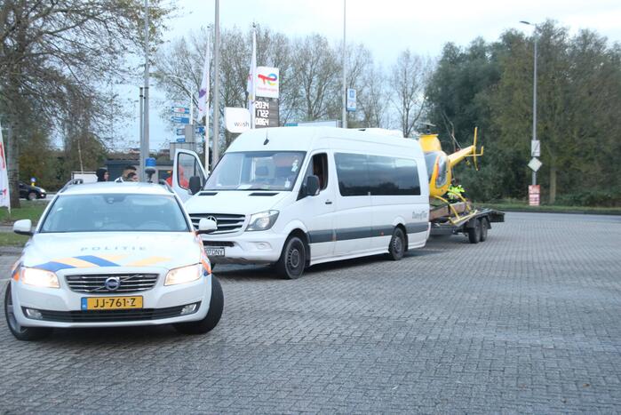 Bestuurder moet aanhanger met helikopter achterlaten