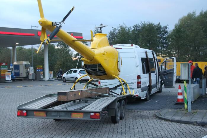 Bestuurder moet aanhanger met helikopter achterlaten