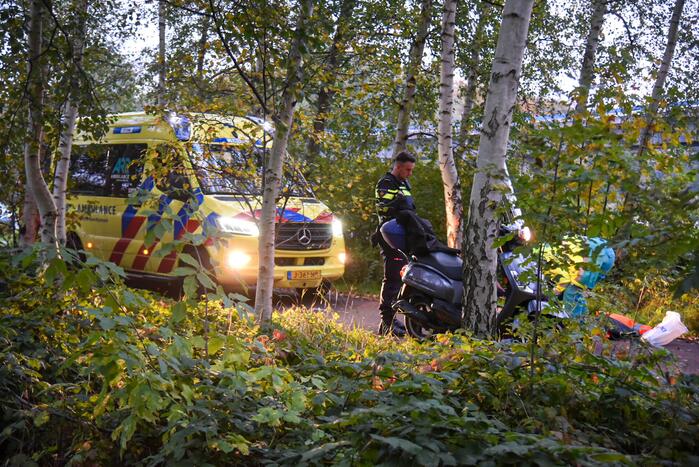 Scooterrijder gewond na flinke valpartij