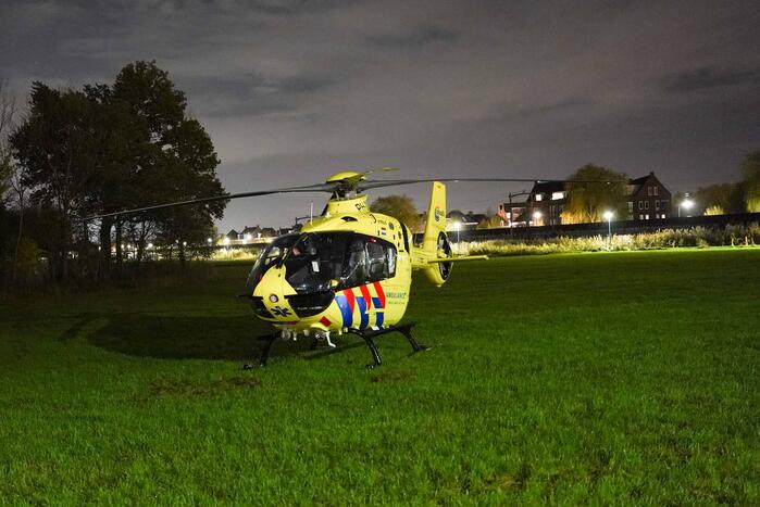 Traumahelikopter landt voor melding