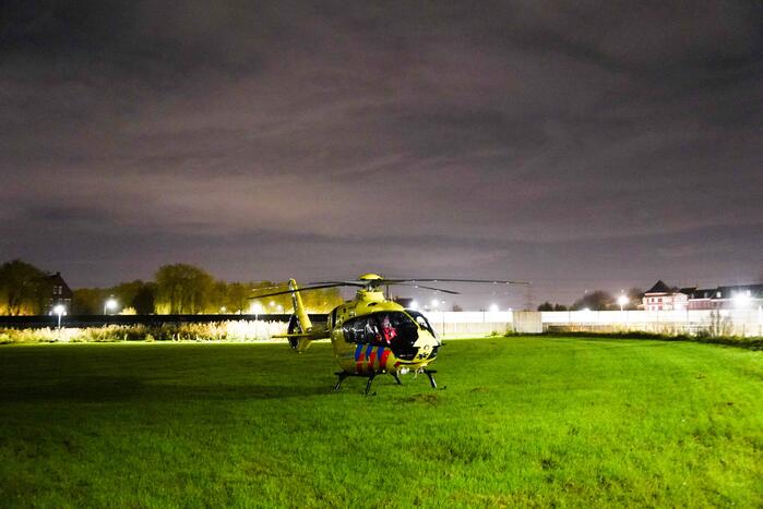 Traumahelikopter landt voor melding