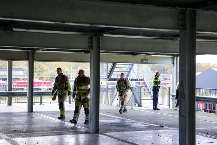 Brand gesticht in parkeergarage
