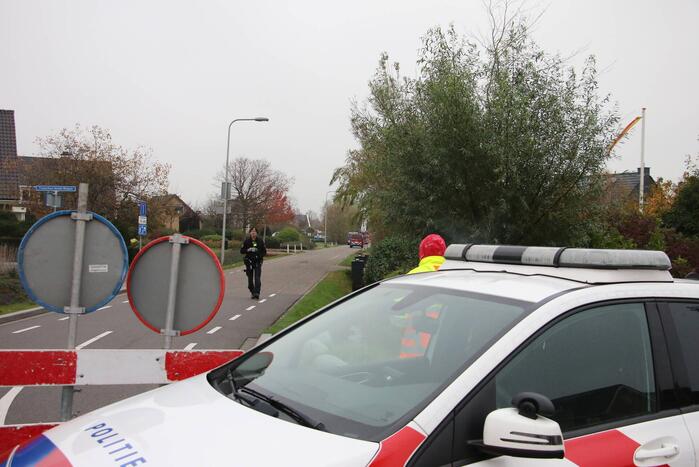 Straat afgesloten nadat gasleiding geraakt is bij werkzaamheden