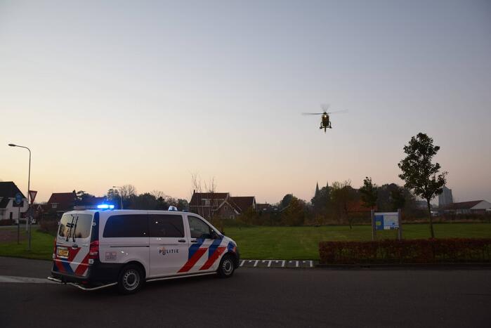 Traumahelikopter landt voor incident