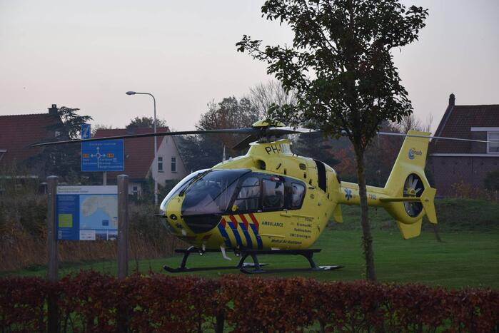 Traumahelikopter landt voor incident