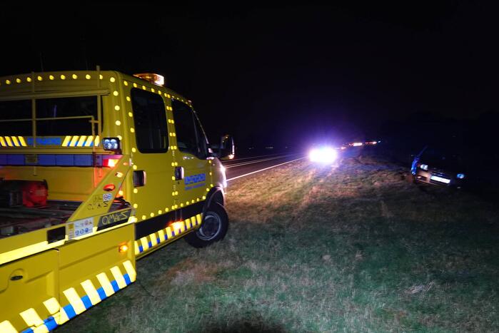 Automobilist verliest de macht over het stuur