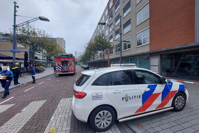 Straat afgesloten door gaslucht