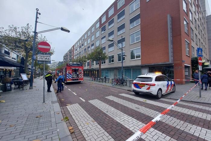 Straat afgesloten door gaslucht