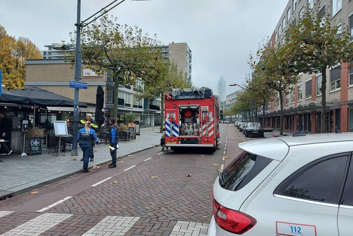 Straat afgesloten door gaslucht