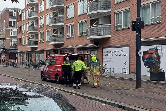 Straat afgesloten door gaslucht