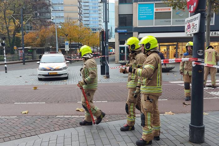 Straat afgesloten door gaslucht