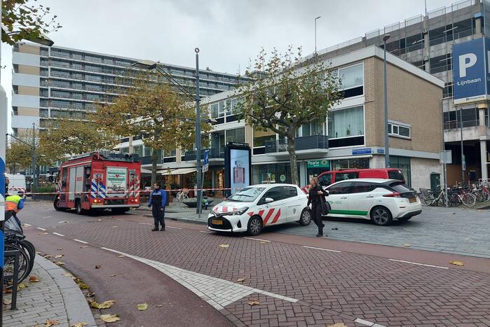 Straat afgesloten door gaslucht