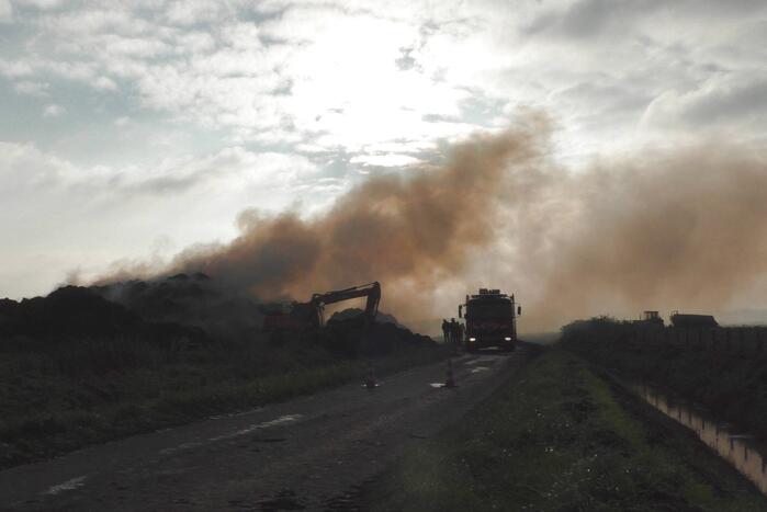 Flinke rookontwikkeling bij brand in hooibaal