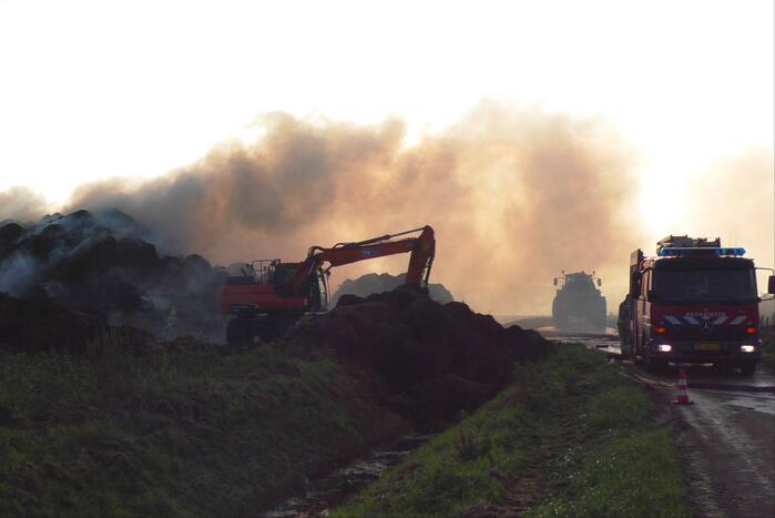 Flinke rookontwikkeling bij brand in hooibaal