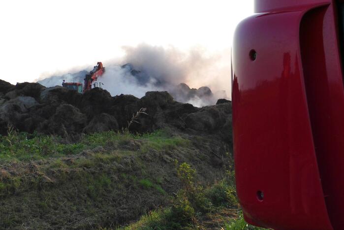 Flinke rookontwikkeling bij brand in hooibaal