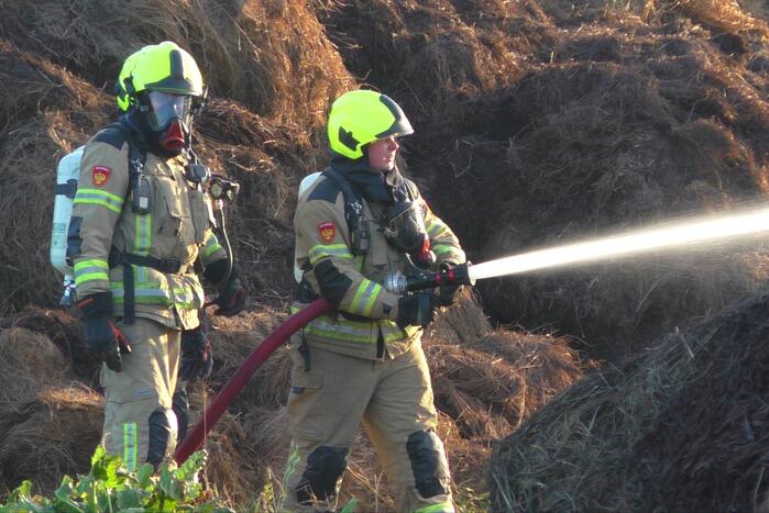 Flinke rookontwikkeling bij brand in hooibaal
