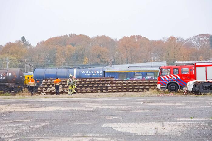 Mogelijk brand in trein bij De Rijtuigenloods