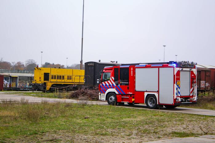 Mogelijk brand in trein bij De Rijtuigenloods