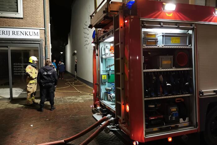Appartementen ontruimd door brand in winkelpand