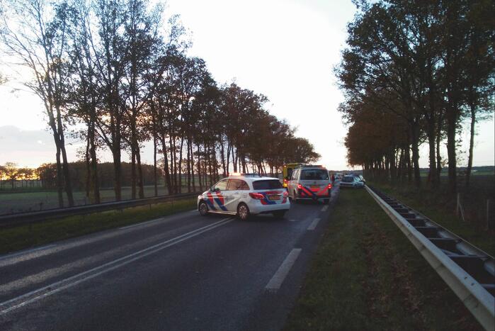 Schade aan personenauto's door kop- staart botsing
