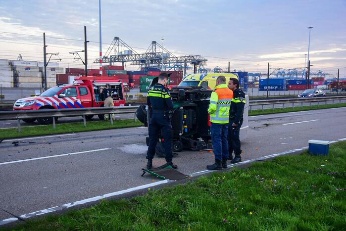 Bestuurder grasmaaier gewond bij aanrijding