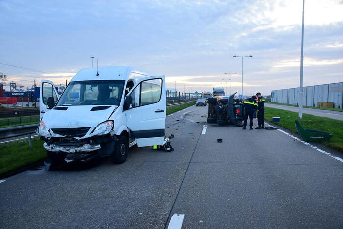 Bestuurder grasmaaier gewond bij aanrijding