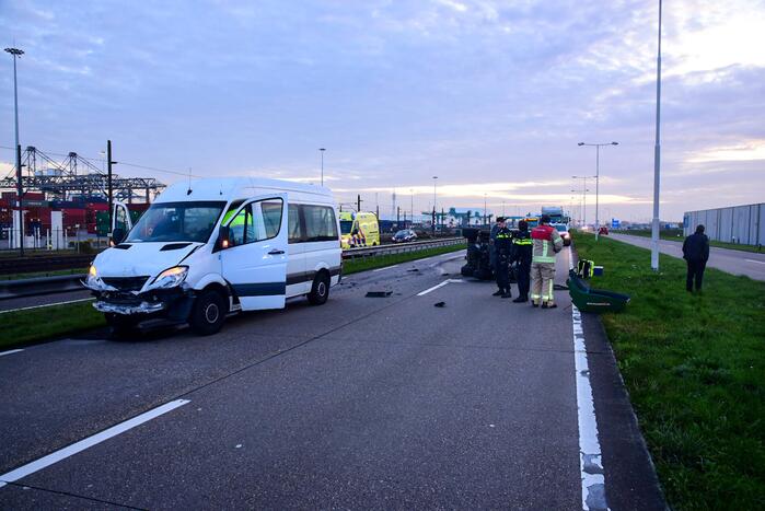 Bestuurder grasmaaier gewond bij aanrijding