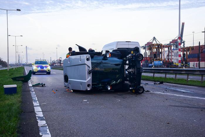 Bestuurder grasmaaier gewond bij aanrijding