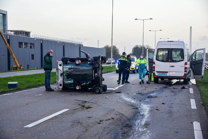 Bestuurder grasmaaier gewond bij aanrijding