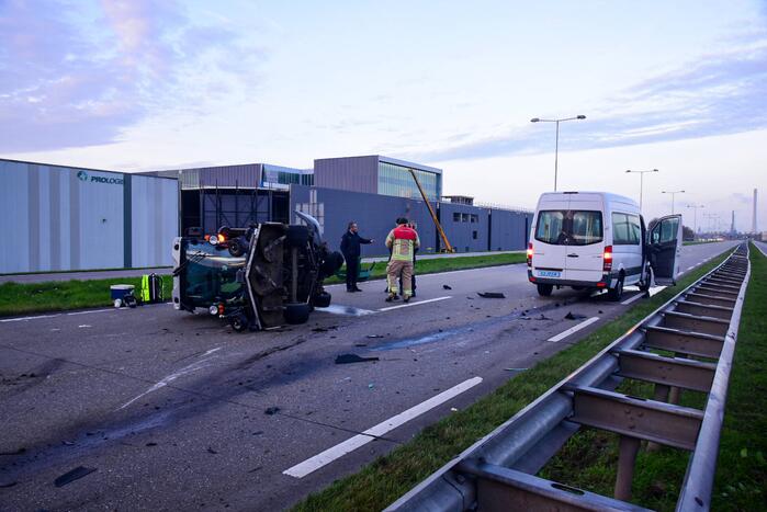 Bestuurder grasmaaier gewond bij aanrijding